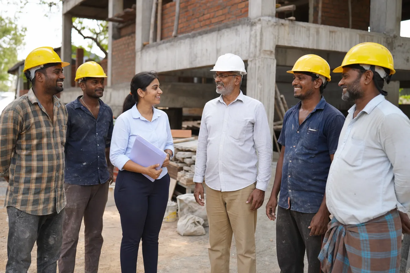The Clara Builders crew on a site under construction